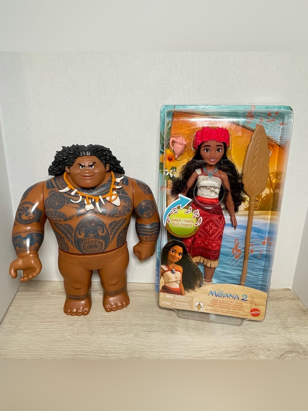Moana 2 Singing Adventure Doll & Maui Action Figure Disney Hasbro Mattel